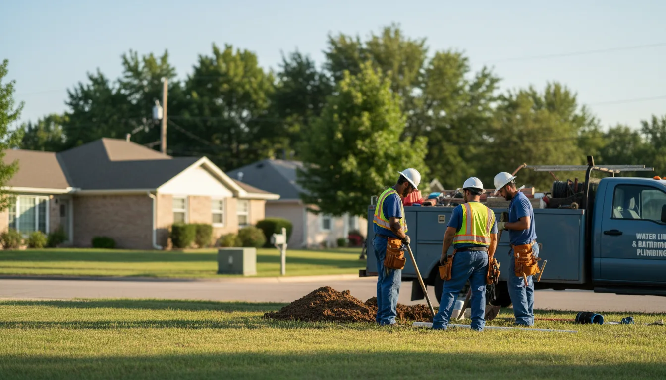 Residential water line and bathroom plumbing service in Oxford, MA